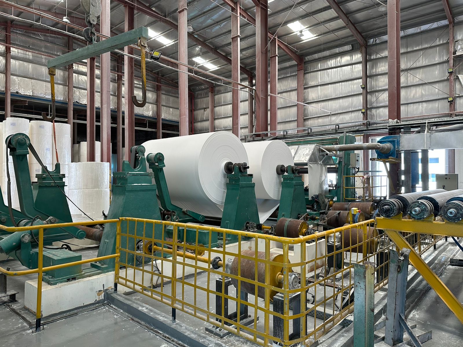 Wide view of the EFTI mill and tissue machinery
